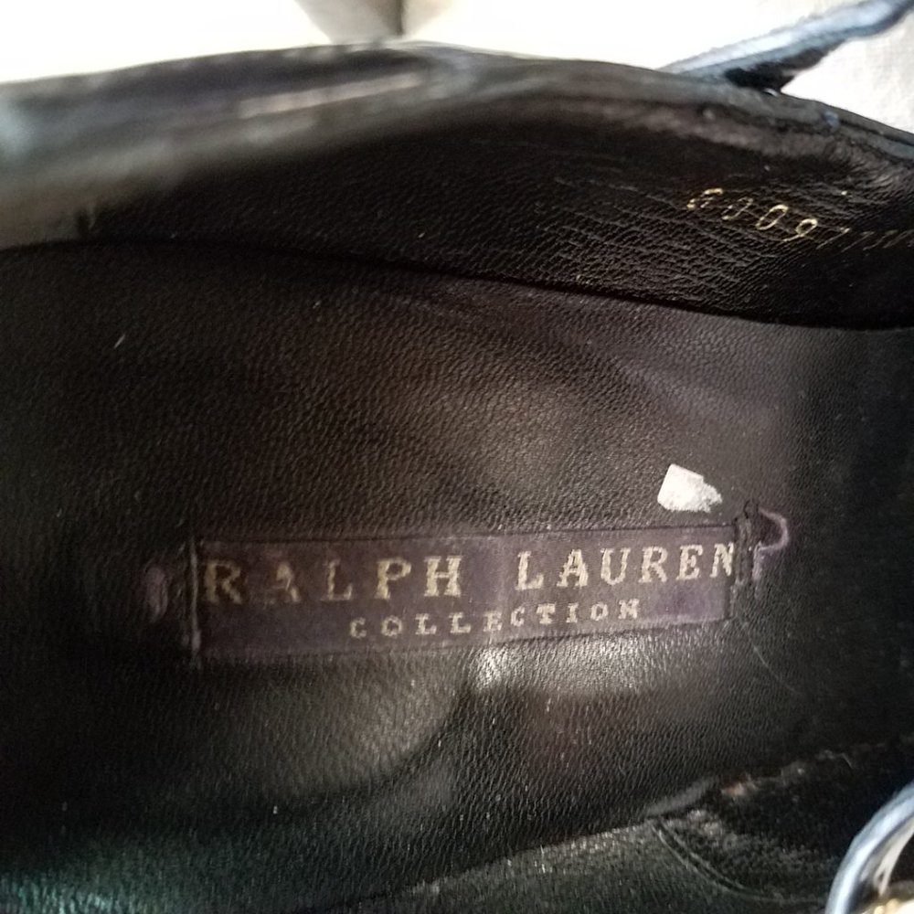 Ralph Lauren Collection Crocodile/Alligator Mary Jane Heels Shoes~Black Genuine - Picture 11 of 11